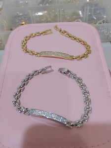 Pulsera Placa de Zirconias