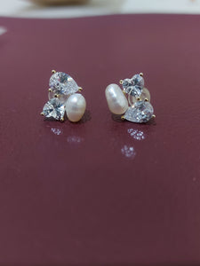 Aretes Gota y Corazón y Perla