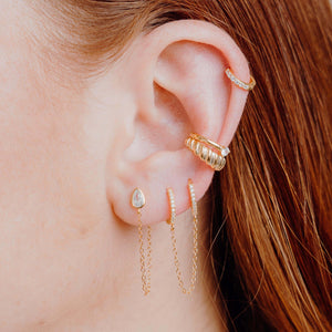 Earcuff Croissant Dorado