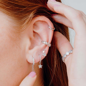 Piercing Tres Estrellas Plateado