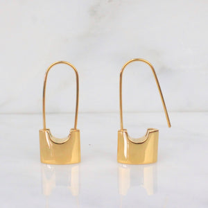 Aretes Candado Dorado