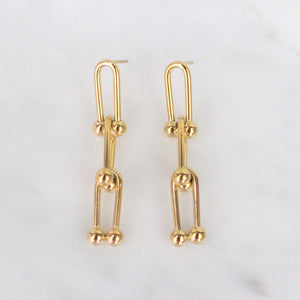 Aretes Chunky Chain Dorados