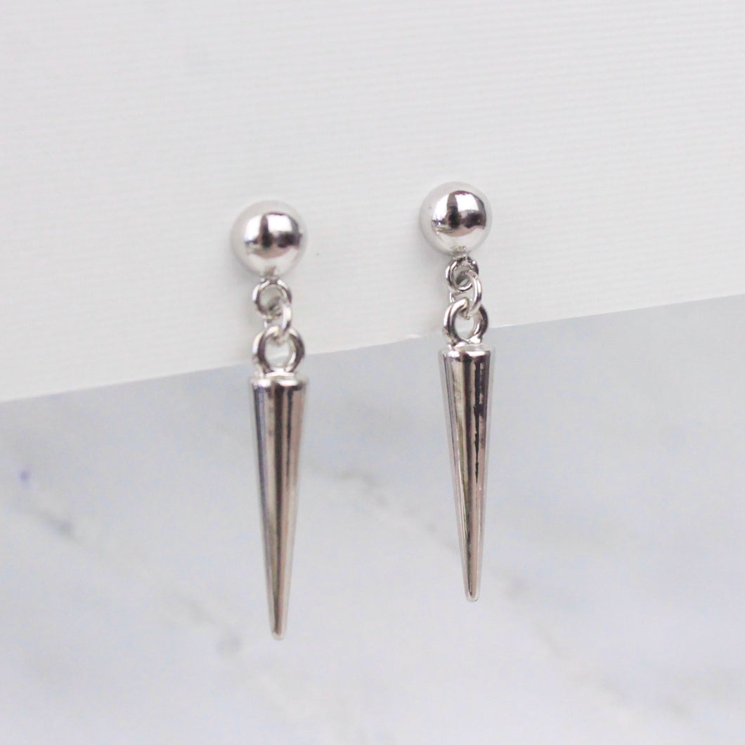 Aretes Pico plateados